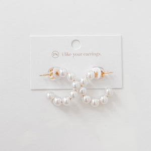 The Ariel Pearl Hoop Earrings