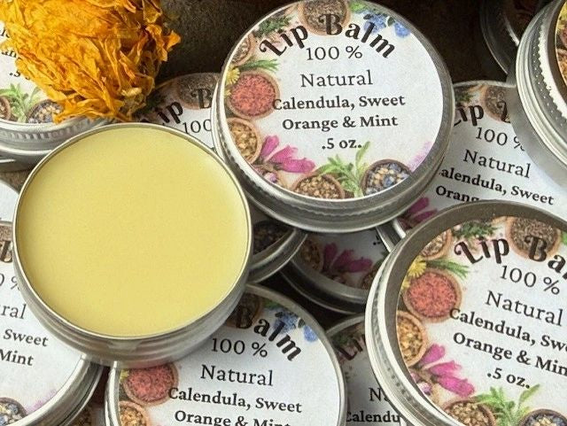 Herbal Infused All Natural Mint & Sweet Orange Lip Balm