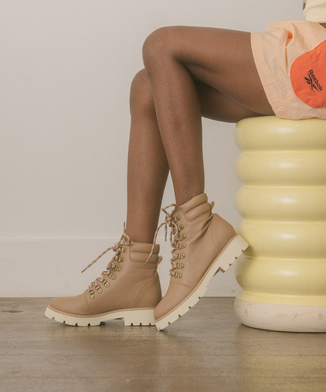 The Kinsley Latte Laced Up Booties