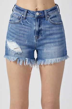 Moonlight Magic High Rise Risen Denim Shorts