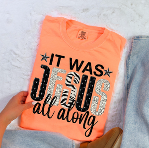 It Was Jesus Tangerine Unisex Cotton T-Shirt