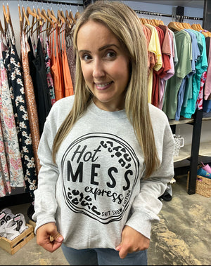 Hot Mess Express Shit Show Edition Full Size UNISEX Fleece Sweatshirt