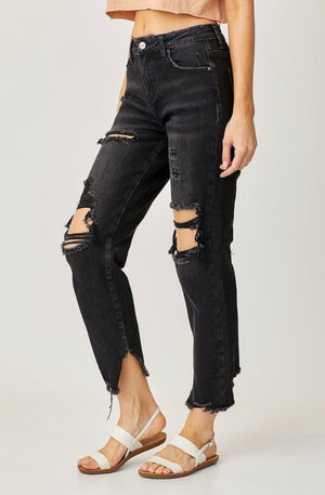 Can’t Be Tamed Midrise Crop Tapered Risen Boyfriend Jeans
