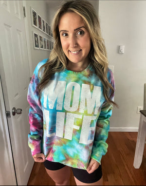 Mom Life Ice Dye Unisex Sweatshirt