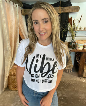 My Whole Vibe Is On Do Not Disturb Jersey Cropped T-Shirt