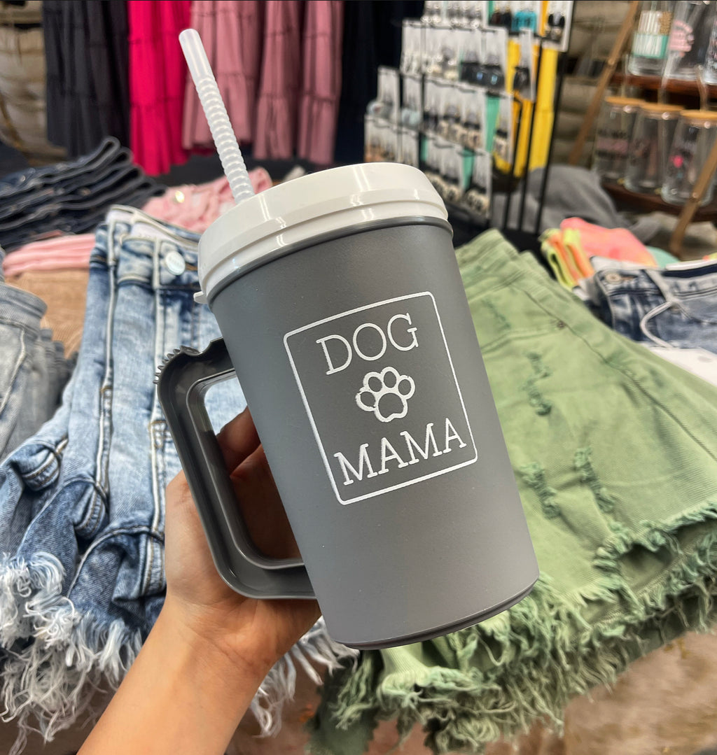 Dog Mama Gray Trucker Mug