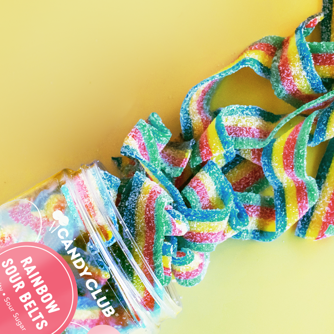 Rainbow Sour Belts Candy Club