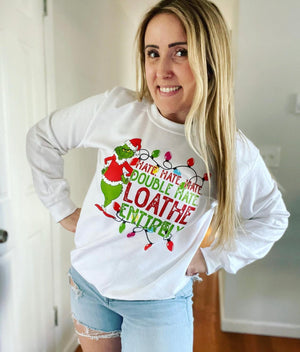 Hate Hate Hate Holiday Full Size UNISEX Fleece Sweatshirt