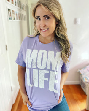 Mom Life Purple Unisex Cotton T-Shirt