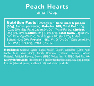 Sour Gummy Peach Hearts Candy Club