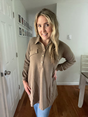 Fallin’ For You Olive Tunic Dress