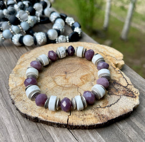 Infinity Elastic Beaded Bracelet