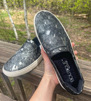 Corky’s Pine Top Pewter Leather Sneakers