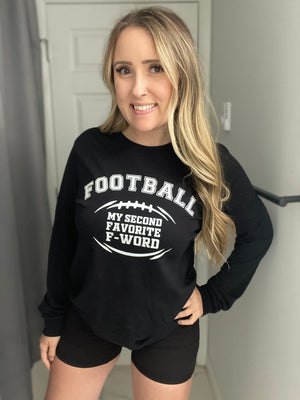 Football Is My Favorite F-Word Black Unisex Long Sleeve Shirt