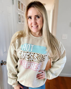 Hot Mess Express Full Size UNISEX Fleece Sweatshirt
