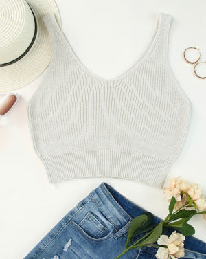 Best Of Me Ivory Bralette Cropped Tank