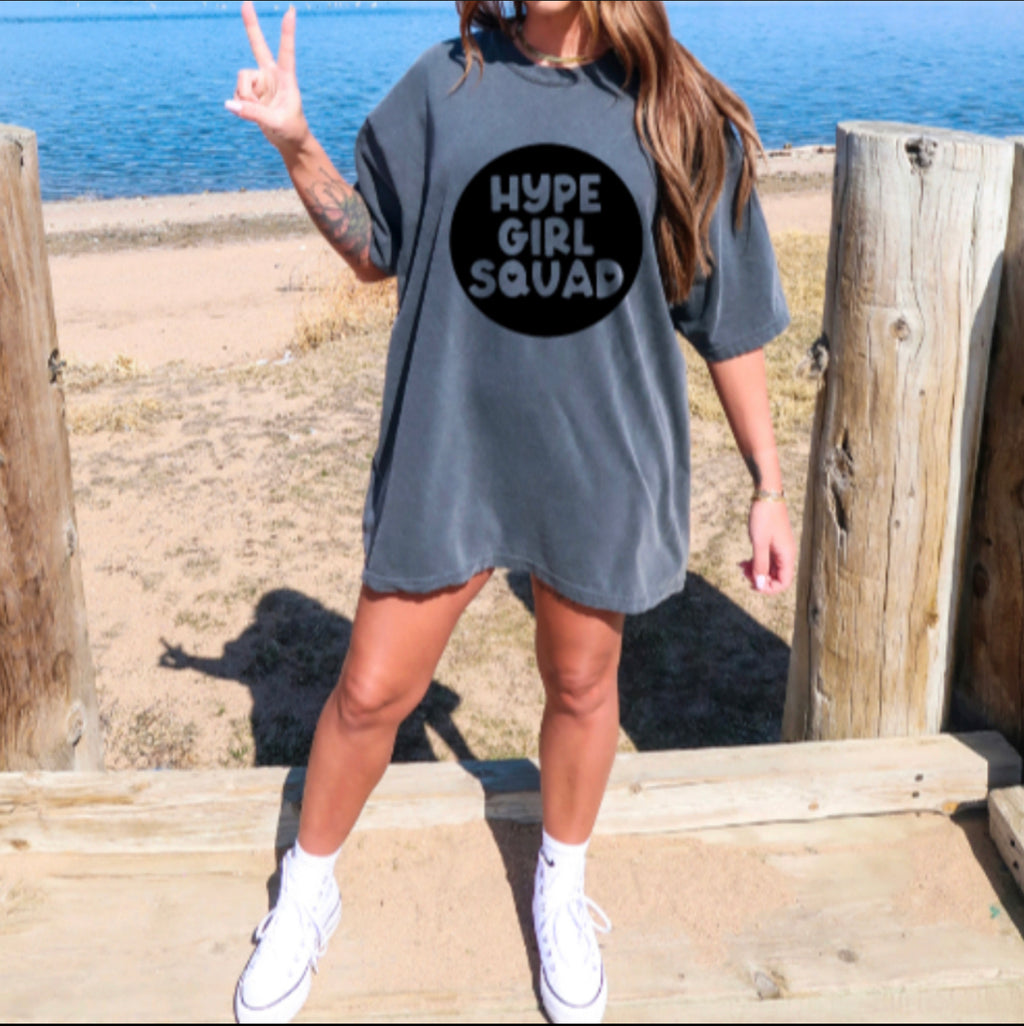 Hype Girl Squad Gray Unisex Cotton T-Shirt